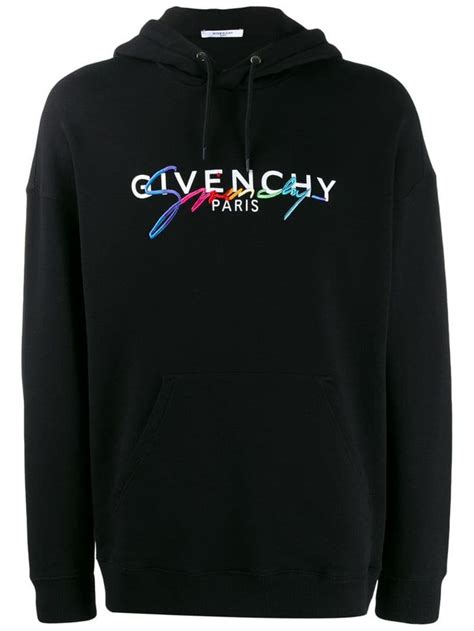 Givenchy Rainbow Logo Cotton Hoodie 